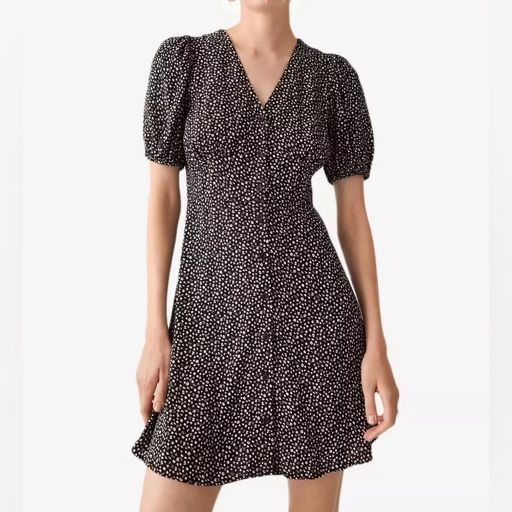 & Other Stories black printed mini dress